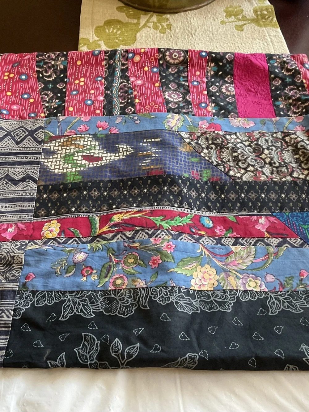 Pottery Barn Pauline Boyd Patchwork Apple Blossom Pillow Cover 20” 2016